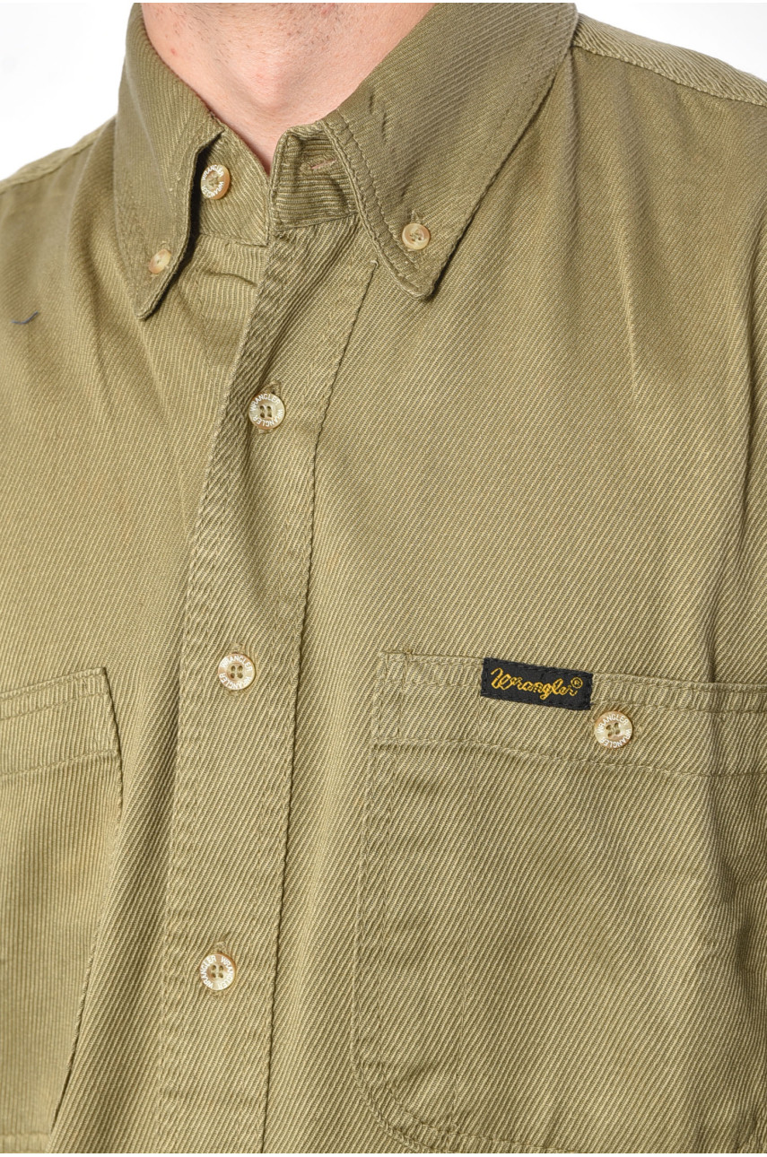 Рубашка мужская батальная цвета хаки 170044 174878 Рубашка мужская батальная цвета хаки 170044 174878