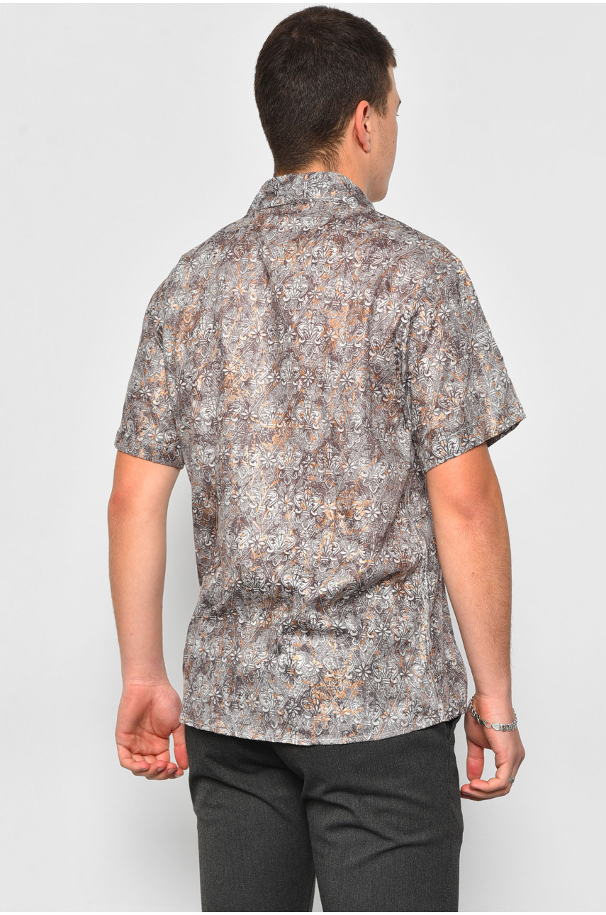 Рубашка мужская коричневого цвета 344-5 174936 Рубашка мужская коричневого цвета 344-5 174936