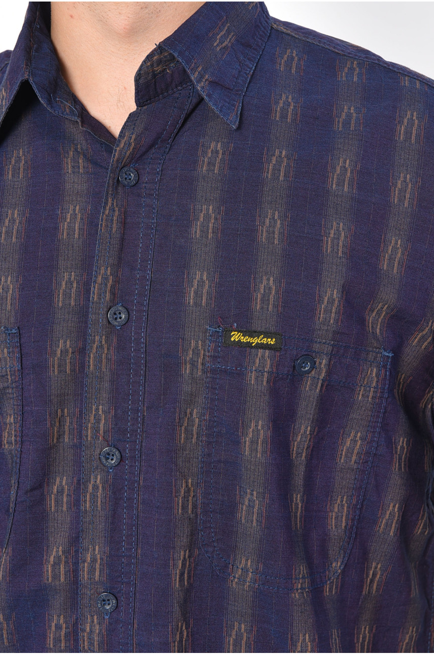 Рубашка мужская батальная фиолетового цвета 030 174958