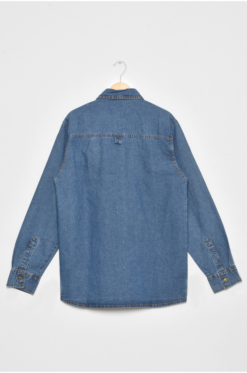 Піджак чоловічий батальний джинсовий синього кольору Е2018 174963