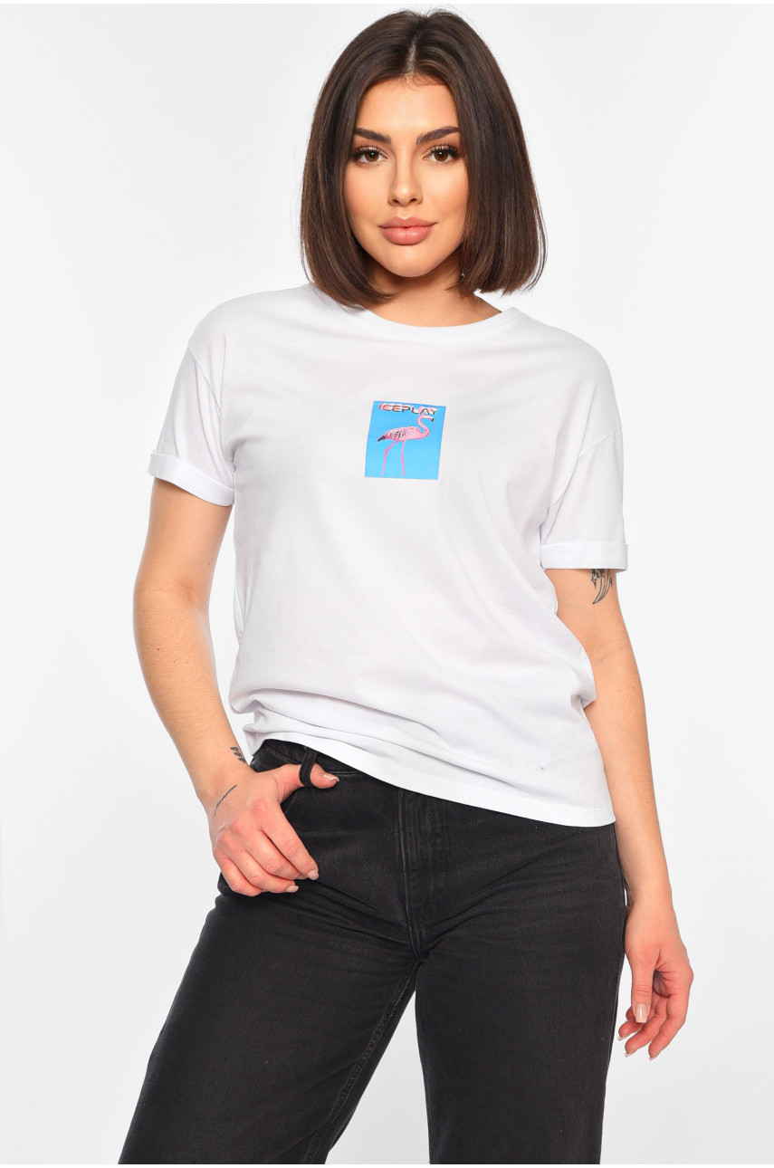 Футболка жіноча білого кольору 1053 175045 Футболка жіноча білого кольору 1053 175045