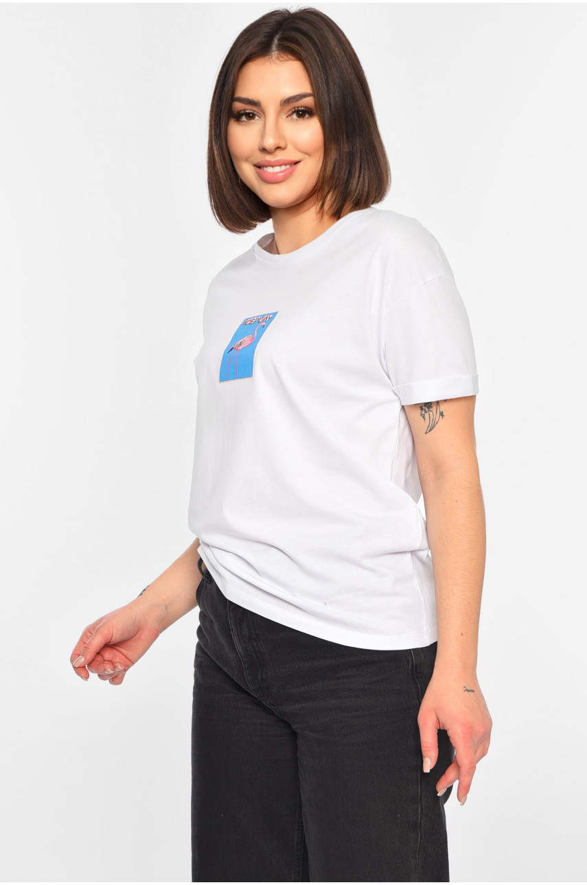 Футболка жіноча білого кольору 1053 175045 Футболка жіноча білого кольору 1053 175045
