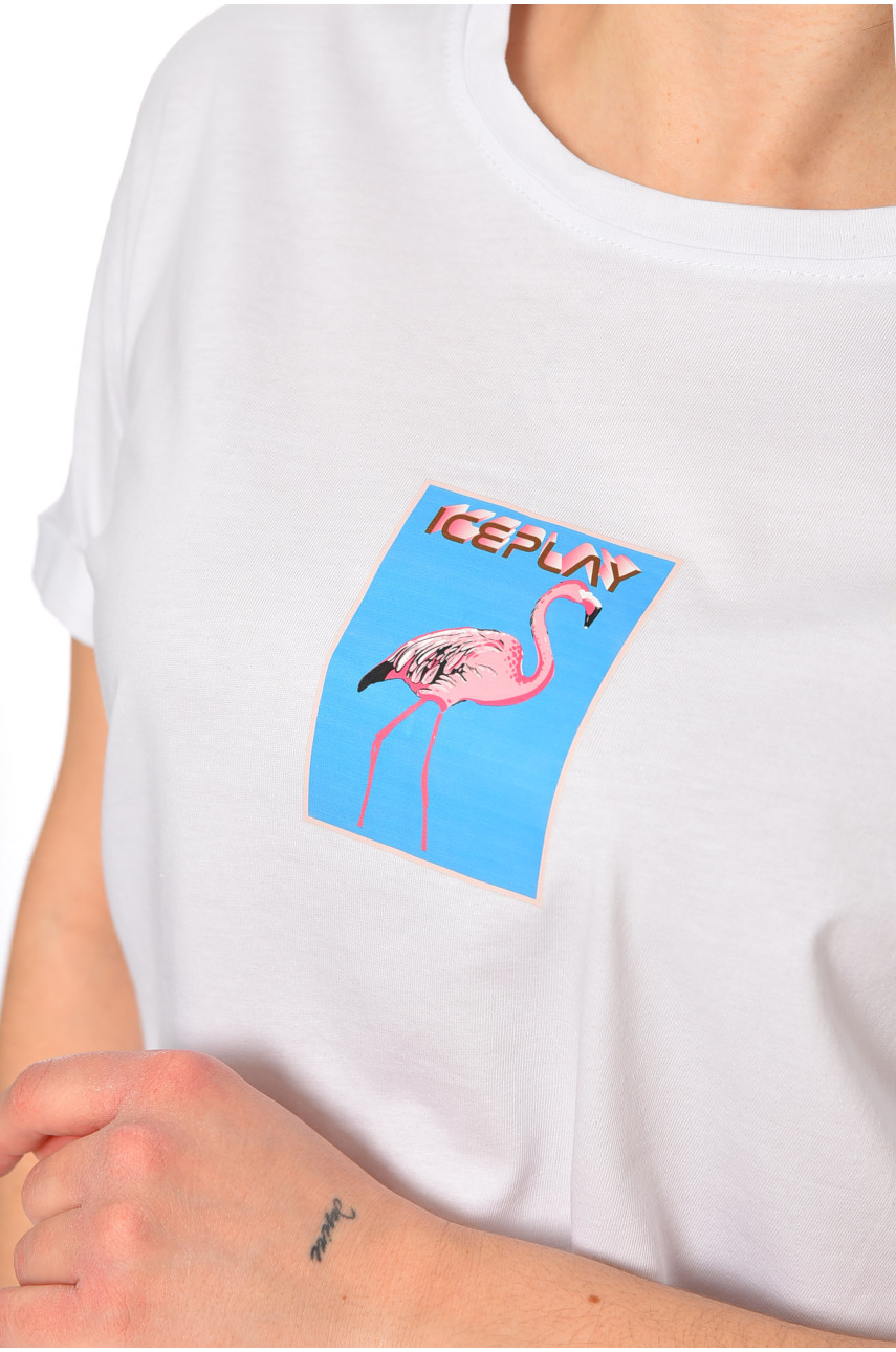 Футболка жіноча білого кольору 1053 175045 Футболка жіноча білого кольору 1053 175045