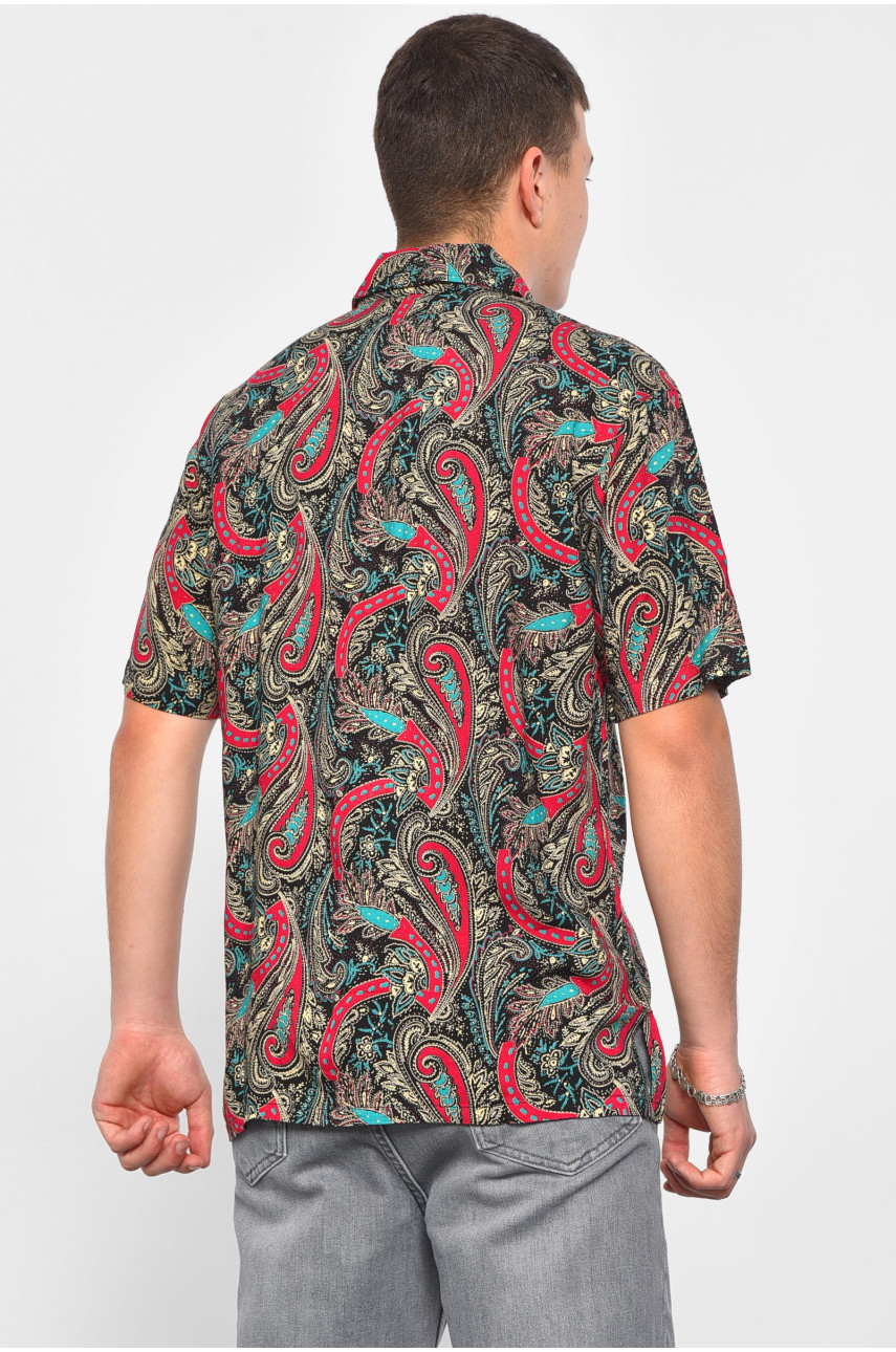 Рубашка мужская полубатальная черного цвета 669-835-1 175063