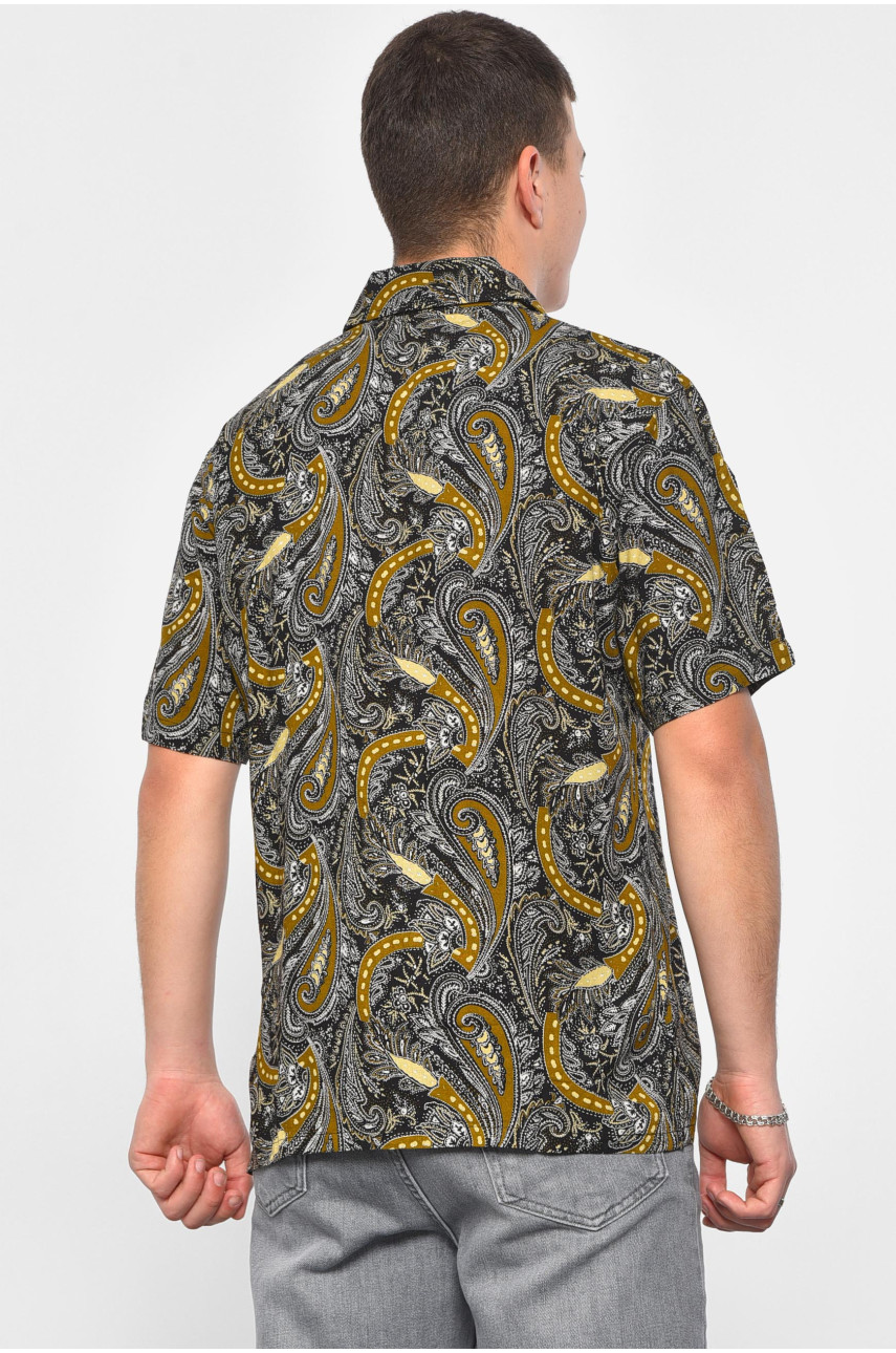 Рубашка мужская полубатальная черного цвета 669-835-4 175065