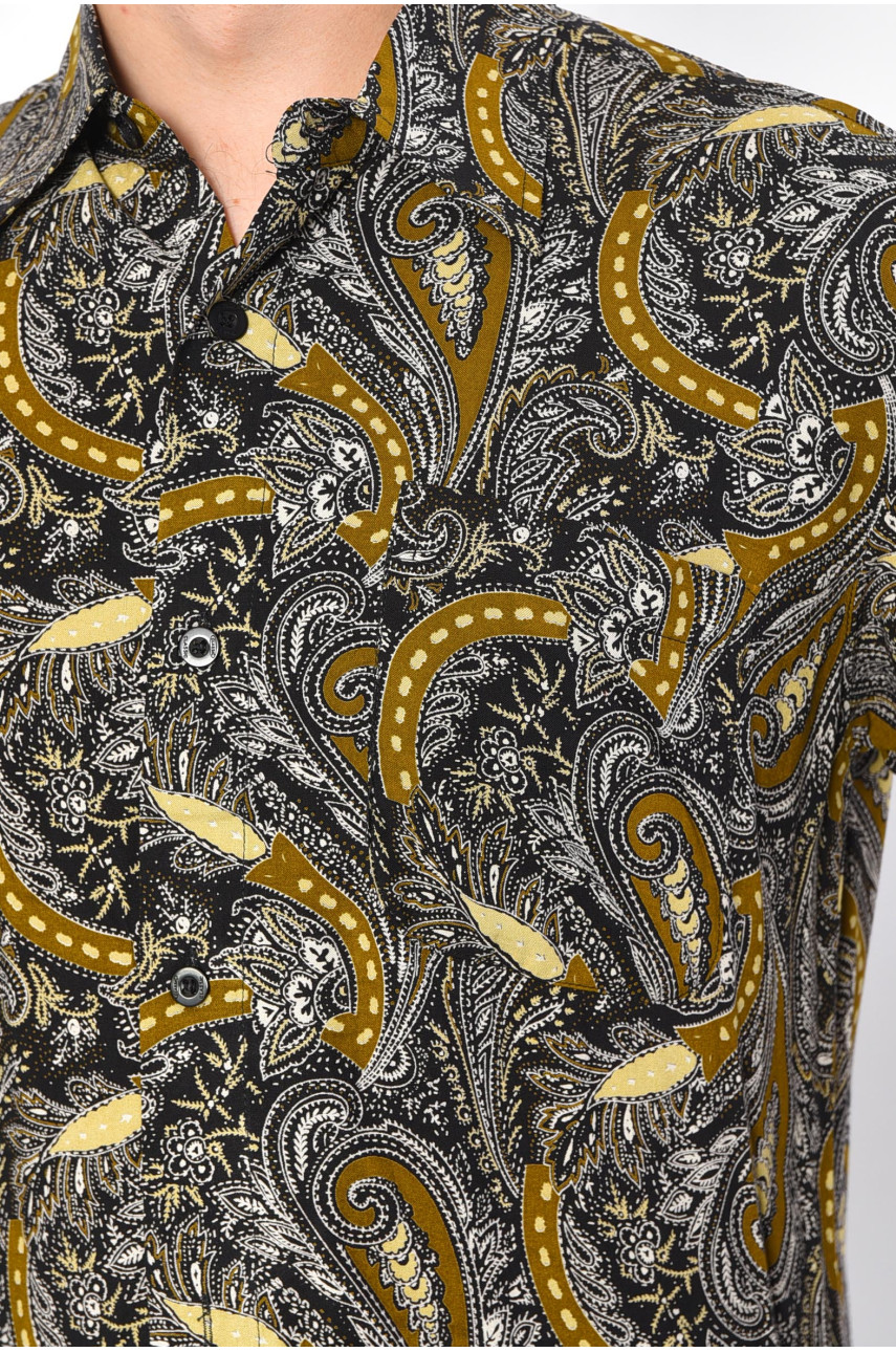 Рубашка мужская полубатальная черного цвета 669-835-4 175065