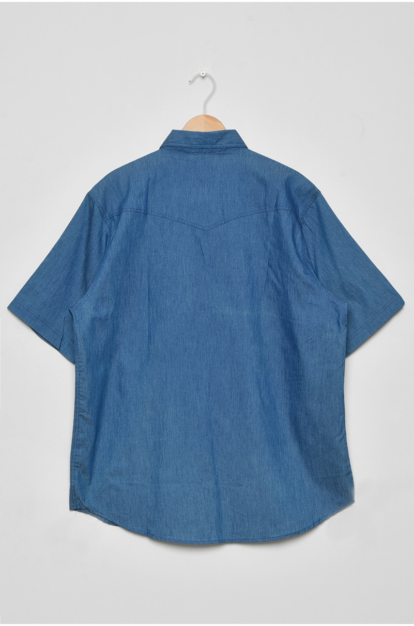 Рубашка мужская батальная джинсовая синего цвета K138 175174