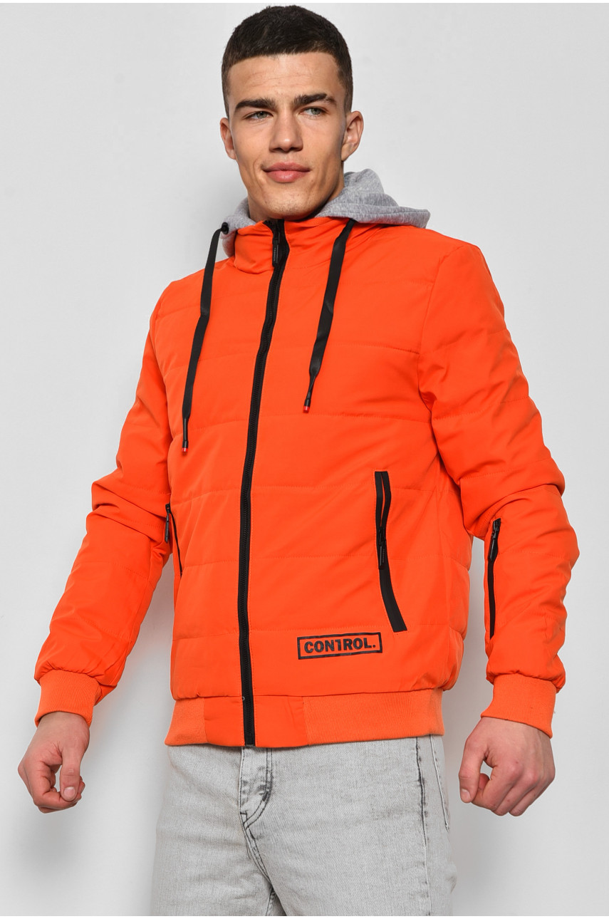 Куртка мужская демисезонная оранжевого цвета 058 175186