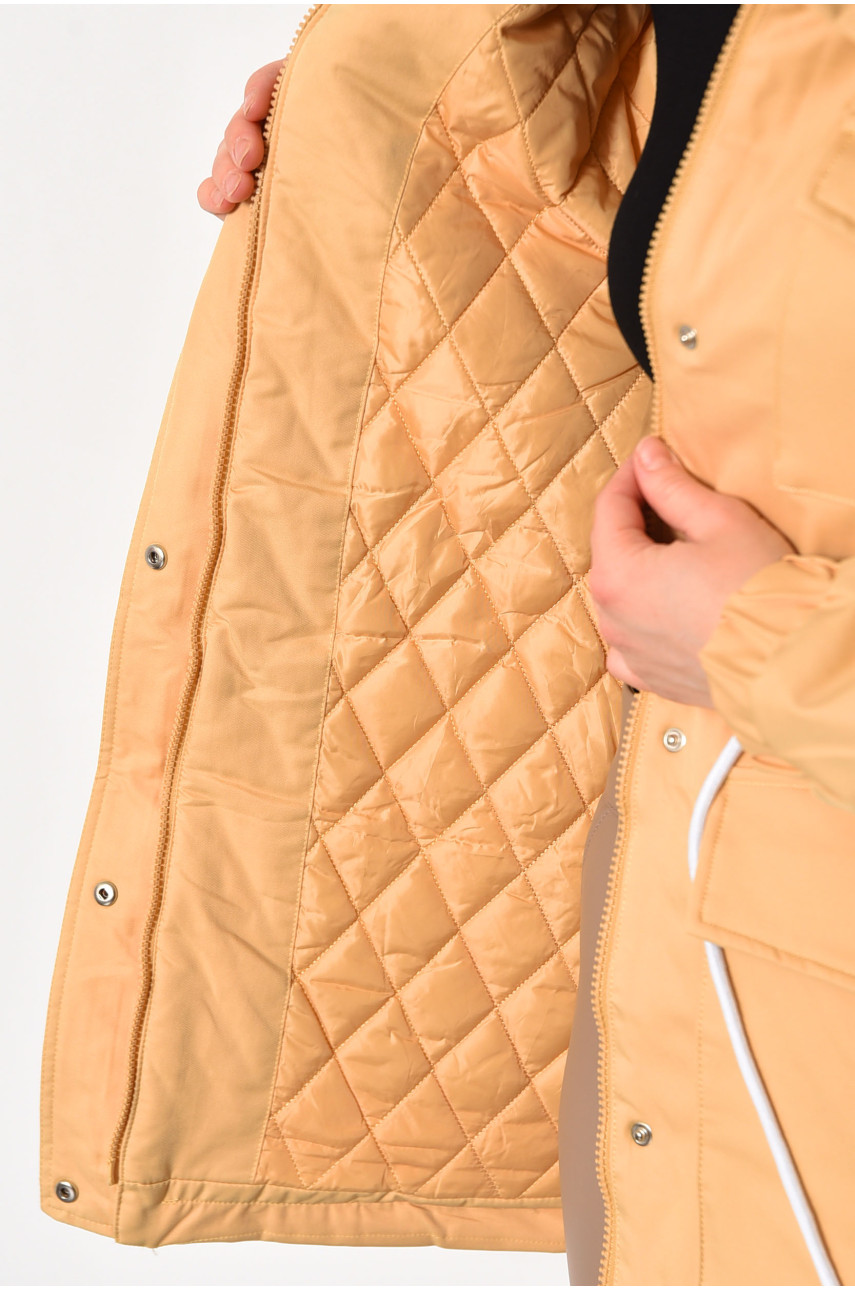 Куртка жіноча демісезонна гірчичного кольору 620-1 175203