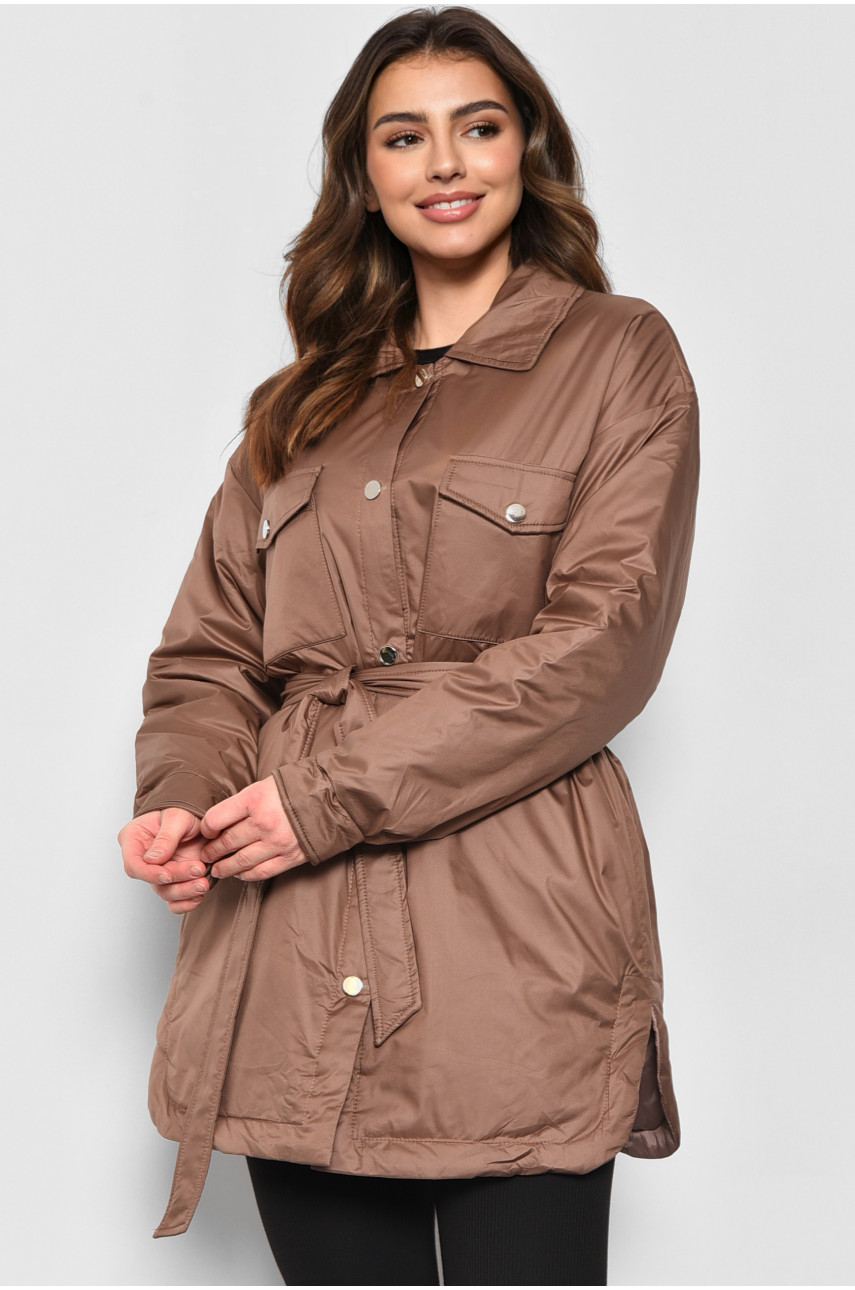 Куртка женская демисезонная коричневого цвета 1308 175270