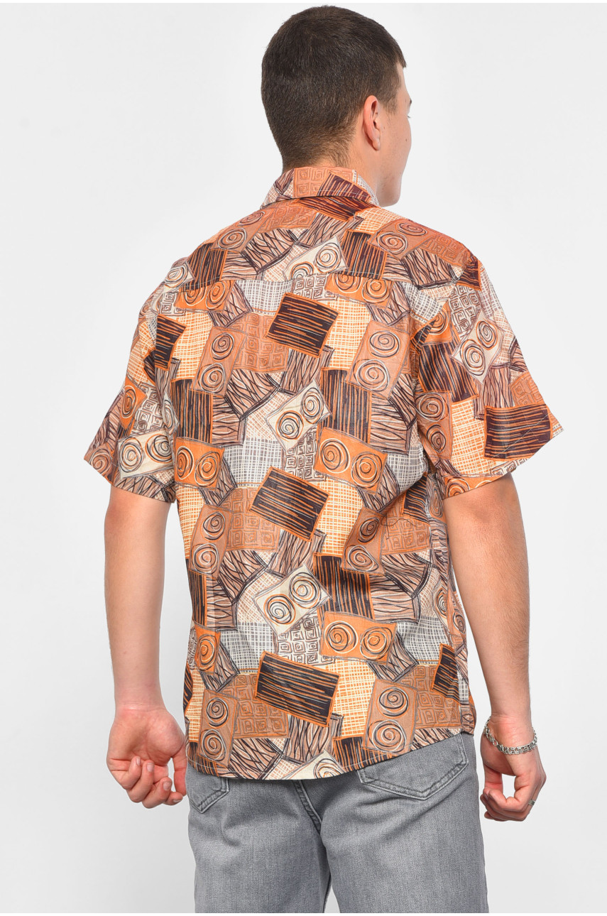 Рубашка мужская желтого цвета 38125 175427