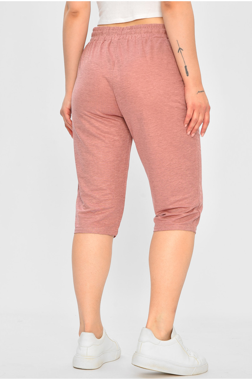 Бриджи женские полубатальные розового цвета Т2782 175437