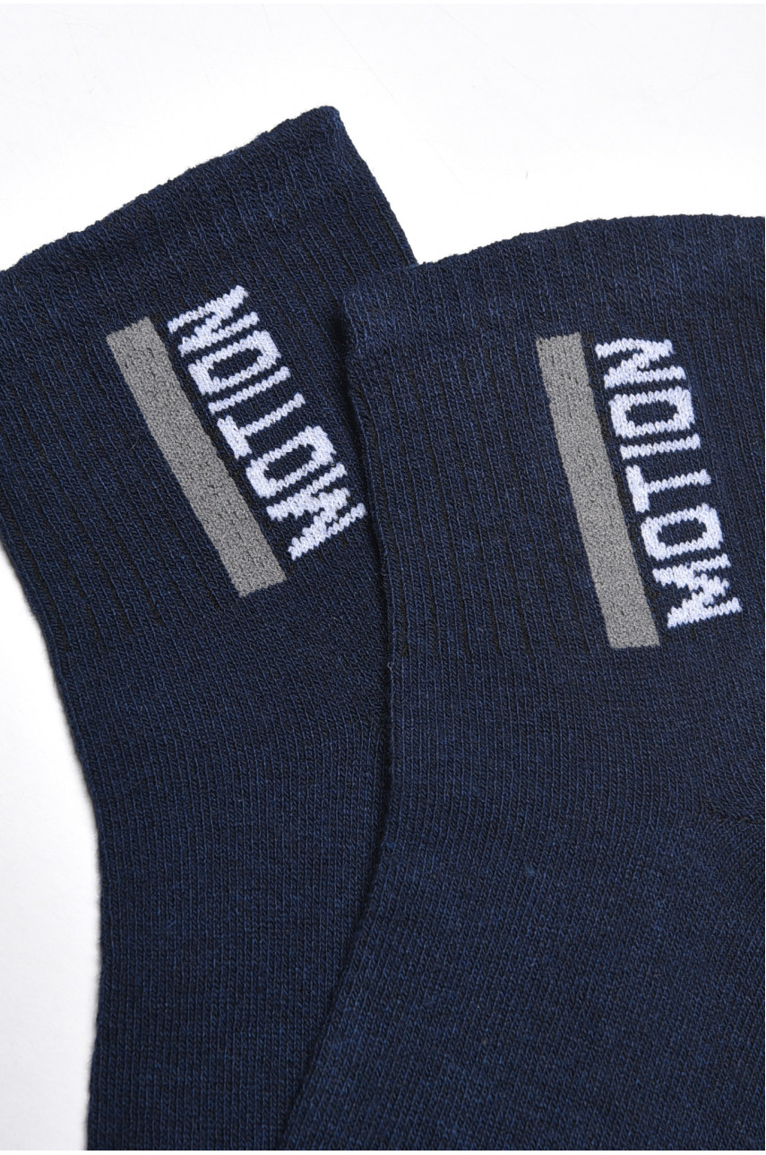 Шкарпетки чоловічі спортивні темно-синього кольору 175491