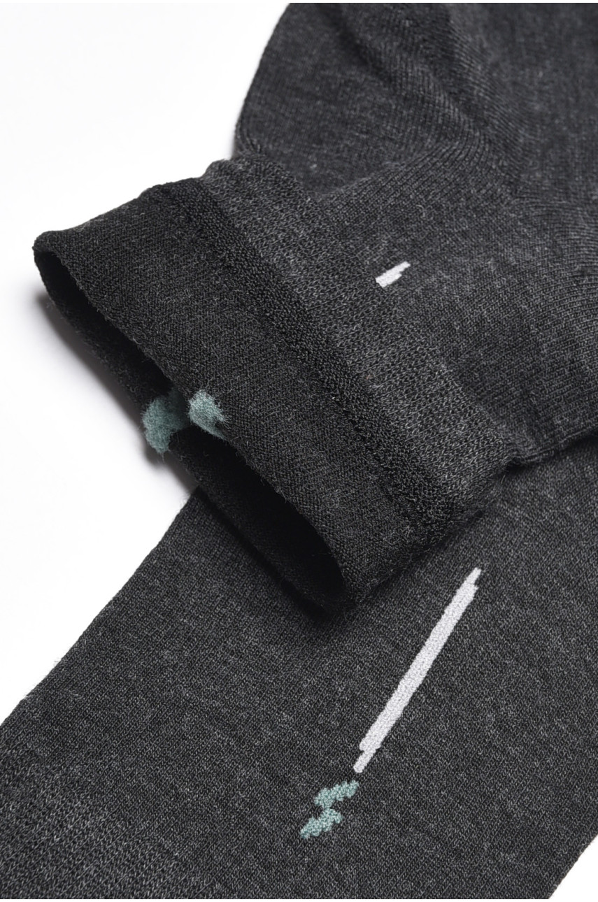 Шкарпетки чоловічі демісезонні темно-сірого кольору 23-9 175525 Шкарпетки чоловічі демісезонні темно-сірого кольору 23-9 175525