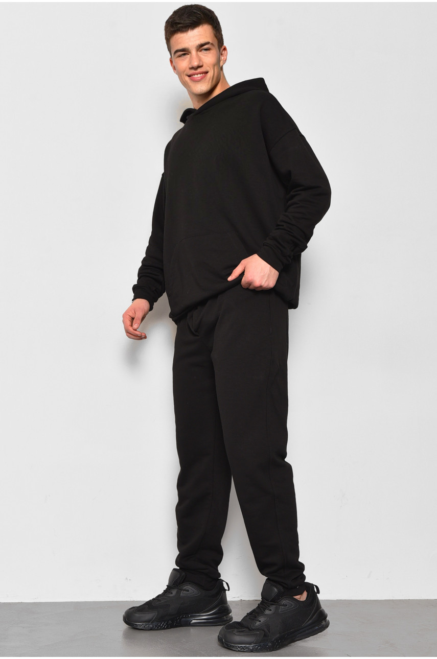 Спортивный костюм мужской черного цвета 175735
