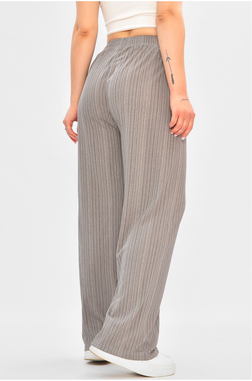 Штаны женские расклешенные серого цвета 9831-1 175778