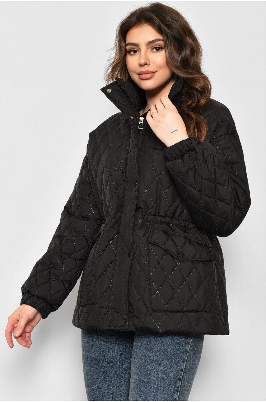 Куртка жіноча демісезонна чорного кольору 6397 175904