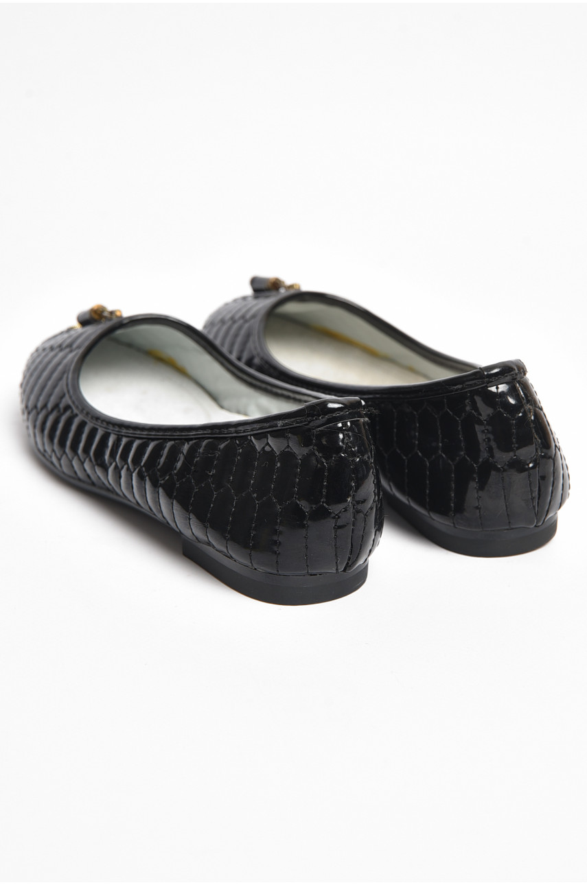 Балетки детские для девочки черного цвета 1-1 175935