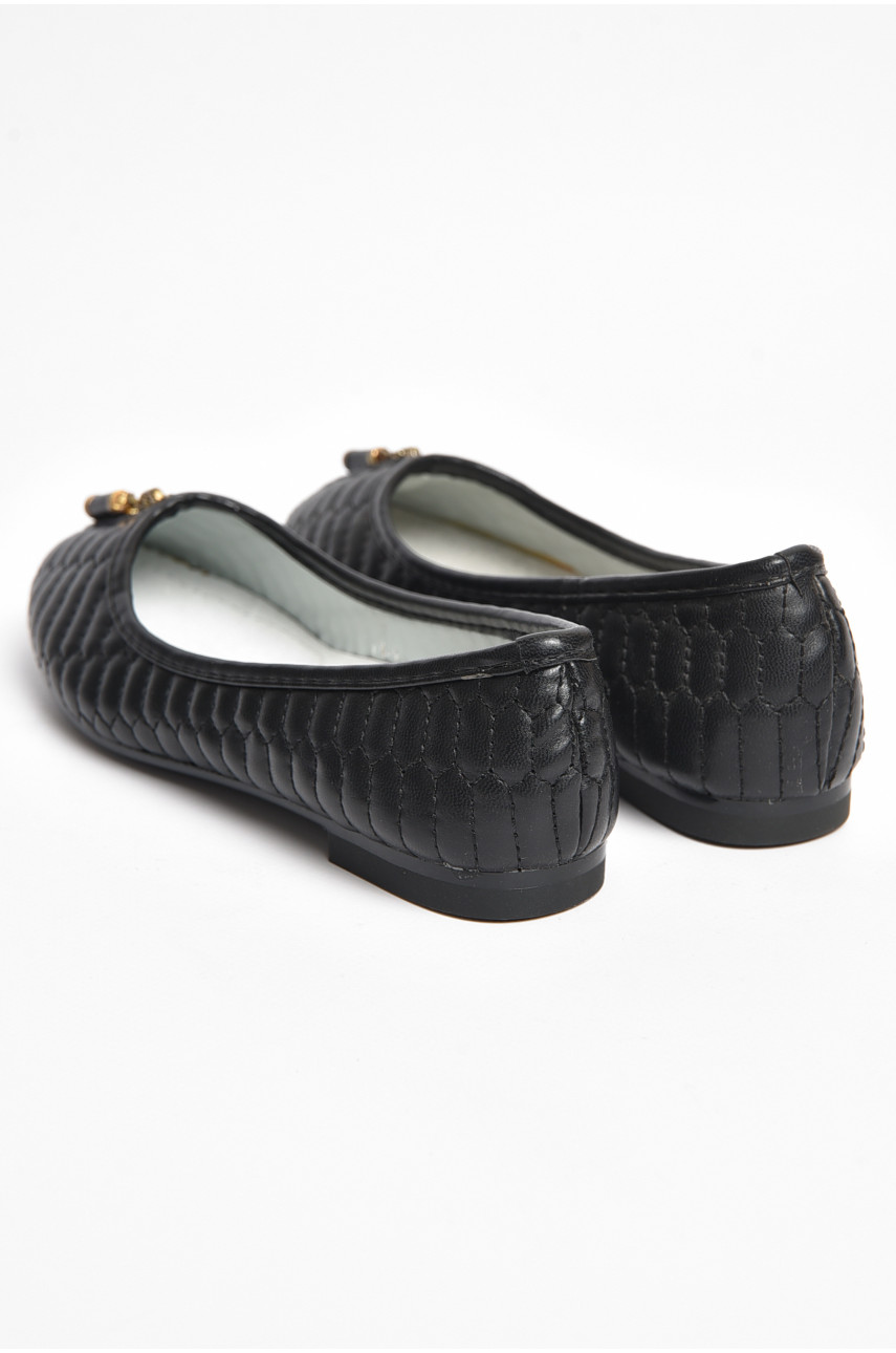 Балетки детские для девочки черного цвета 1-1 175940