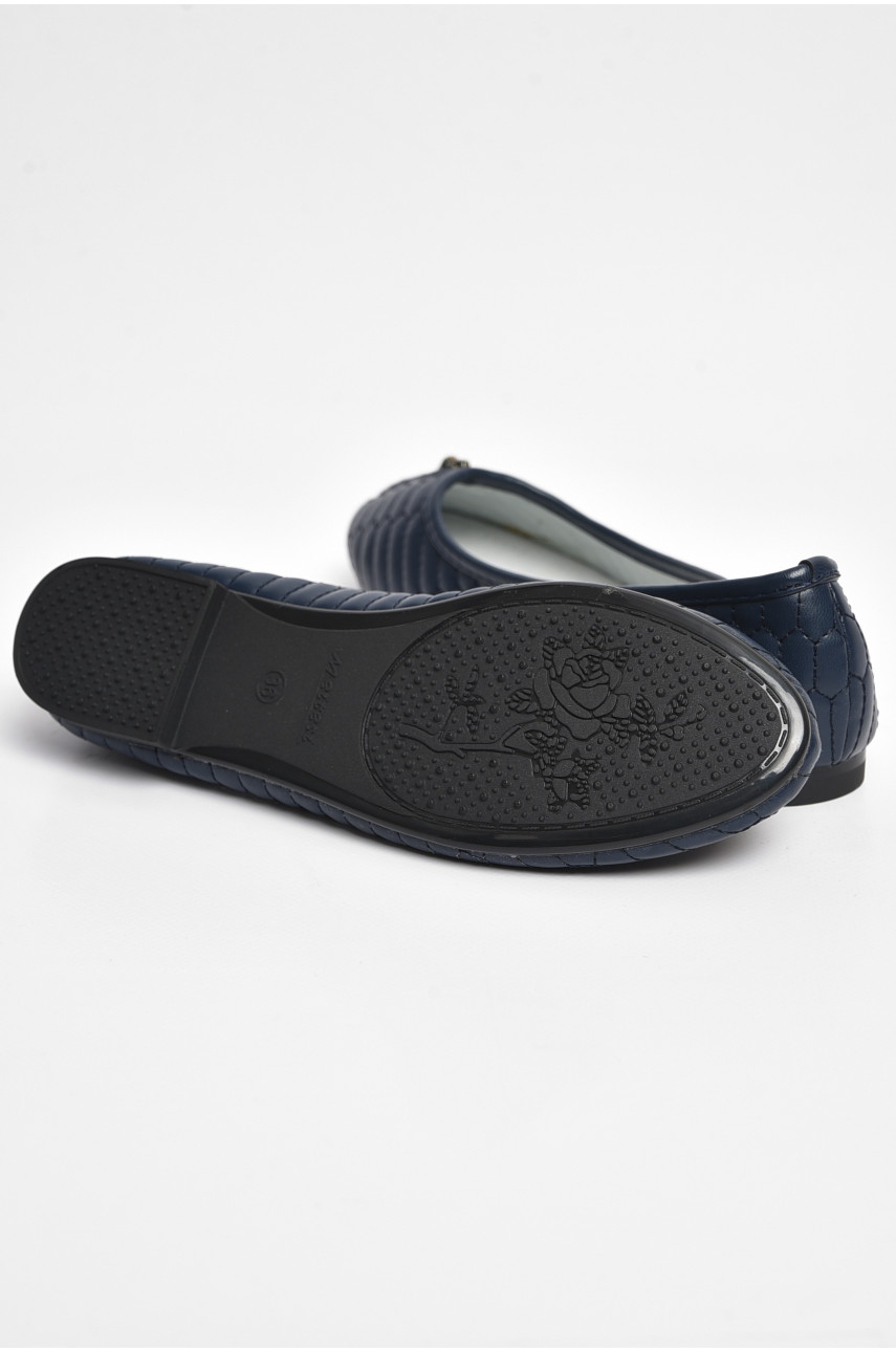 Балетки детские для девочки темно-синего цвета 1-2 175942