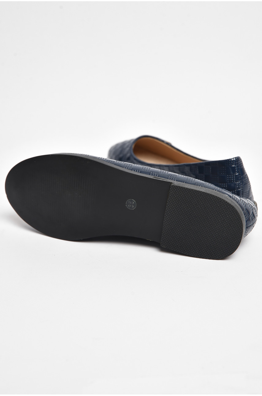 Балетки детские для девочки темно-синего цвета 0011 175943
