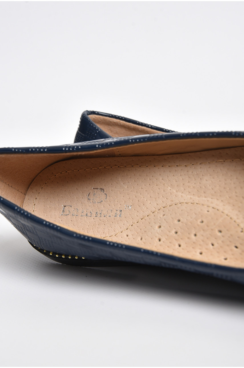 Балетки детские для девочки темно-синего цвета 0011 175943