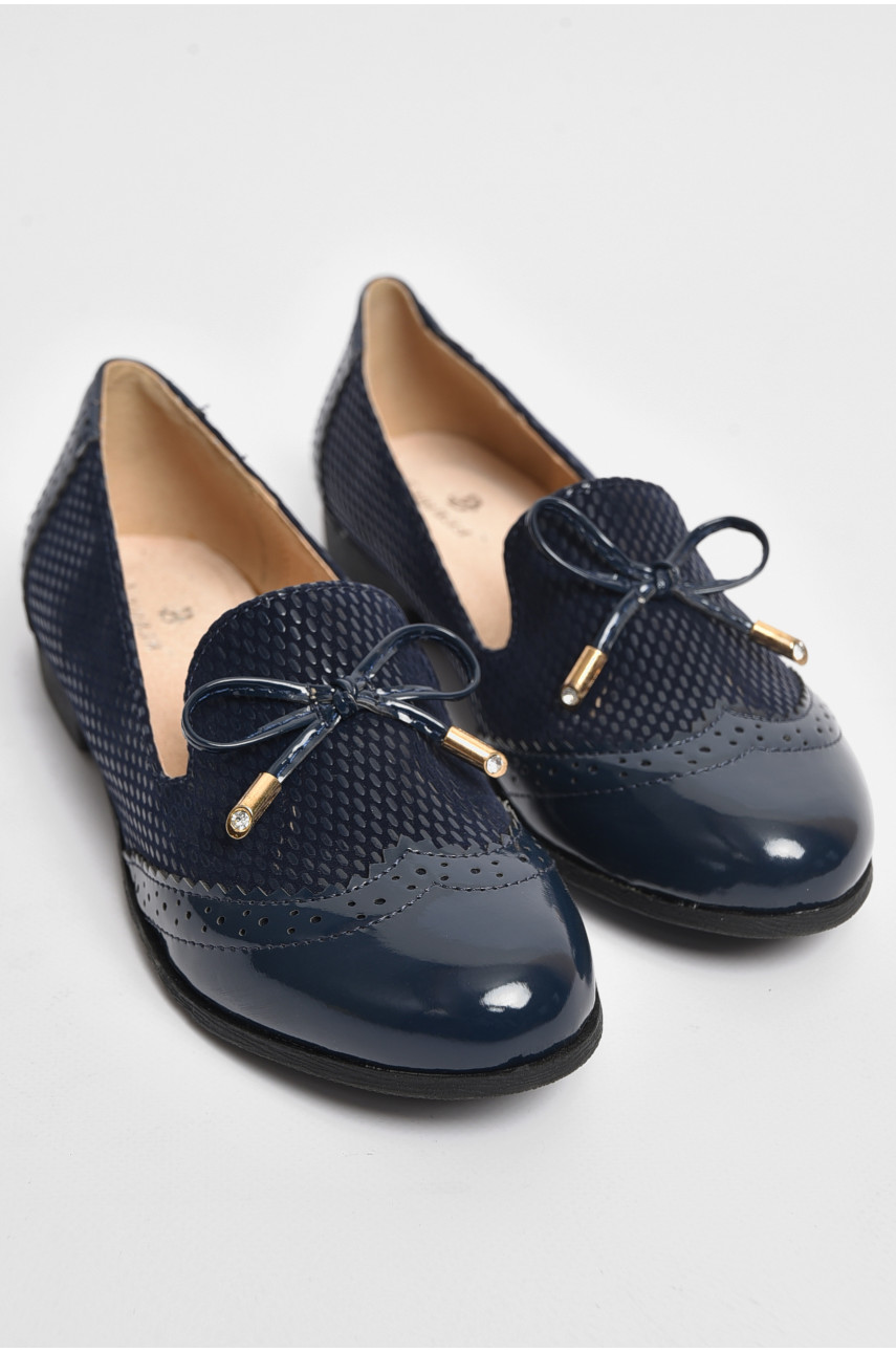 Туфли для девочки темно-синего цвета 0016 175975