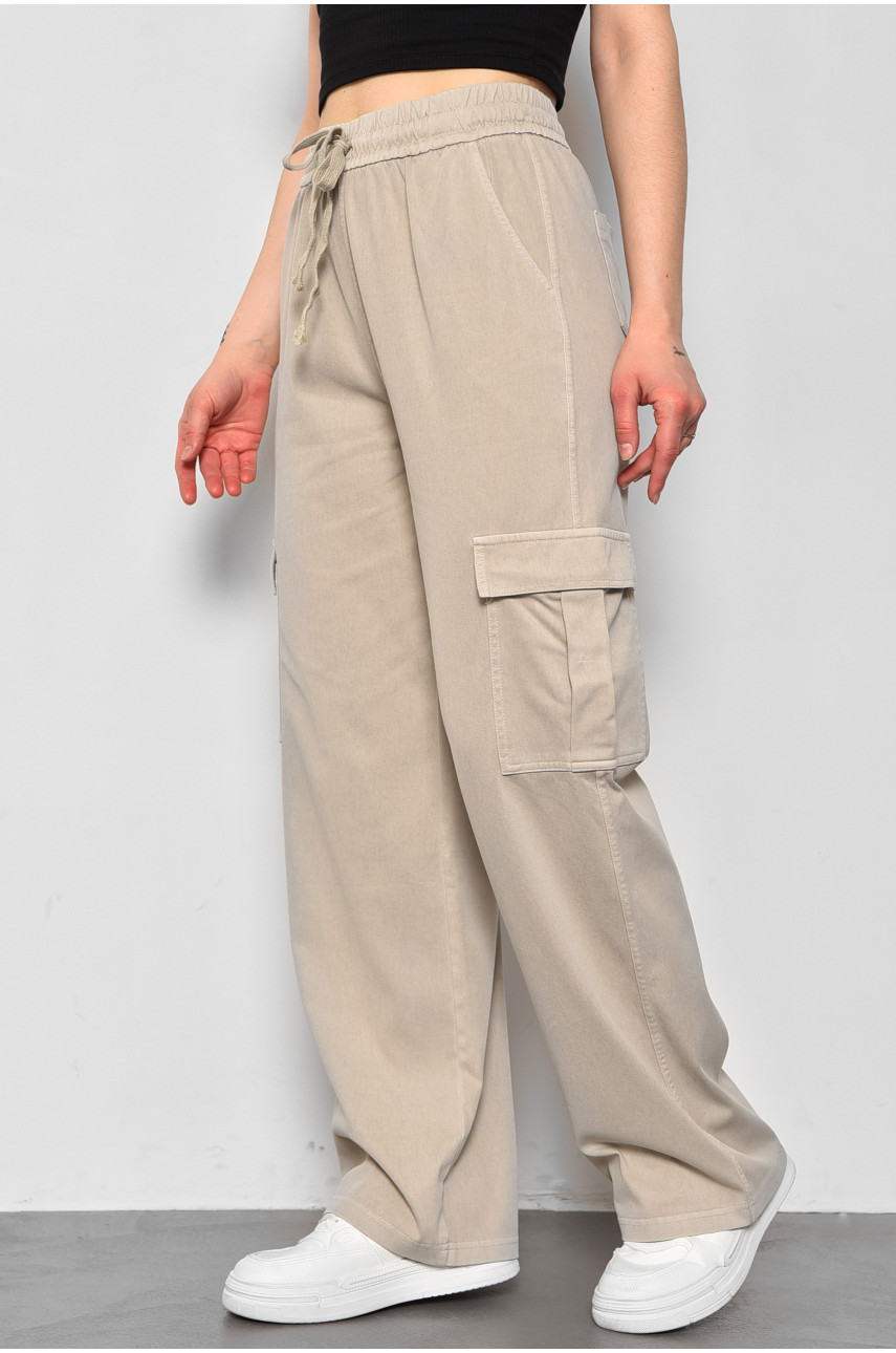 Штани жіночі напівбатальні сірого кольору 561-6 175982