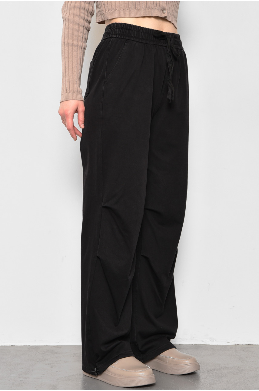Штани жіночі напівбатальні чорного кольору 561-6 175985