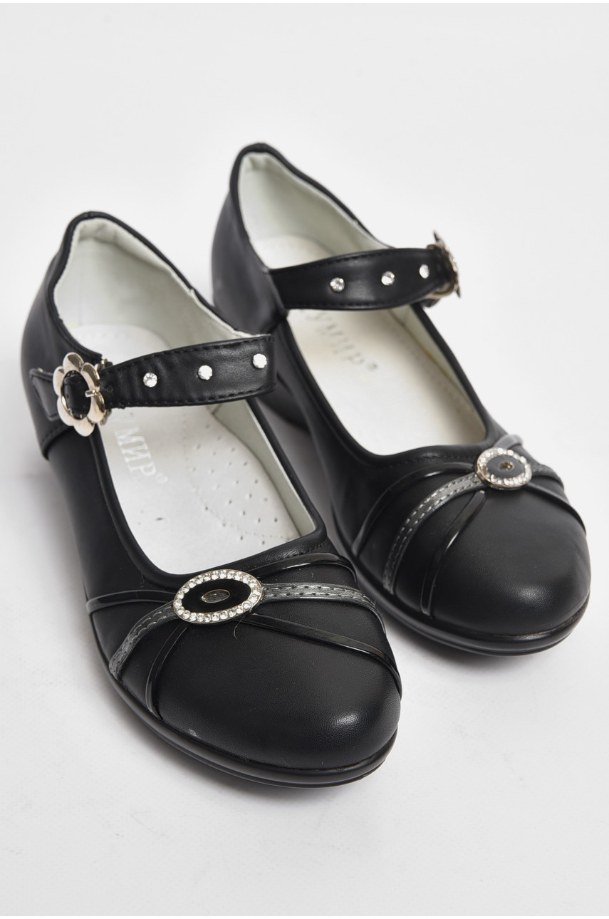 Туфли для девочки черного цвета МР378 175990