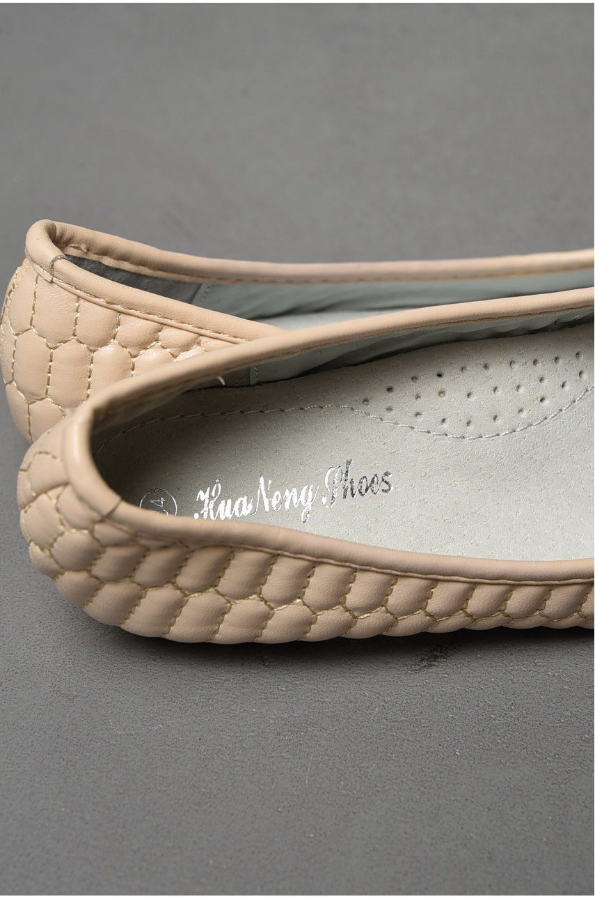 Балетки детские для девочки молочного цвета 1-5 175995