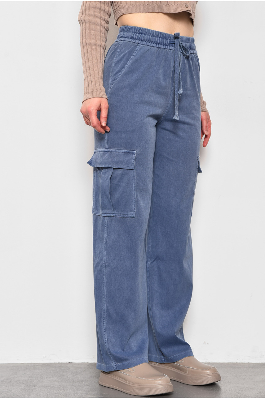 Штани жіночі напівбатальні синього кольору 560-4 176001