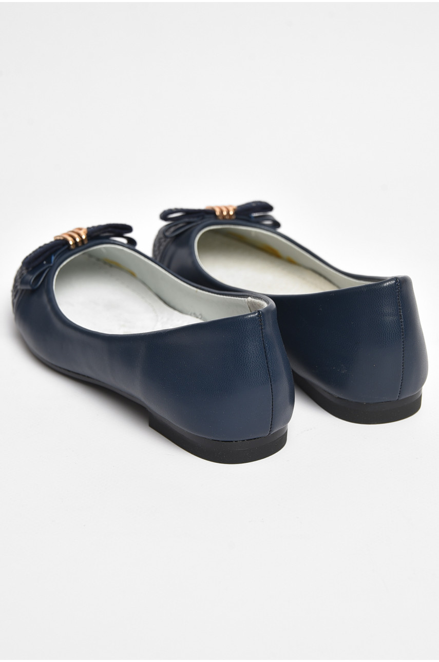 Балетки детские для девочки темно-синего цвета 12-2 176004