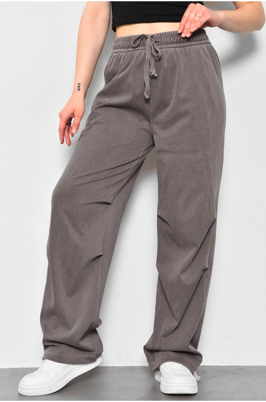 Штани жіночі напівбатальні бузкового кольору 560-4 176005