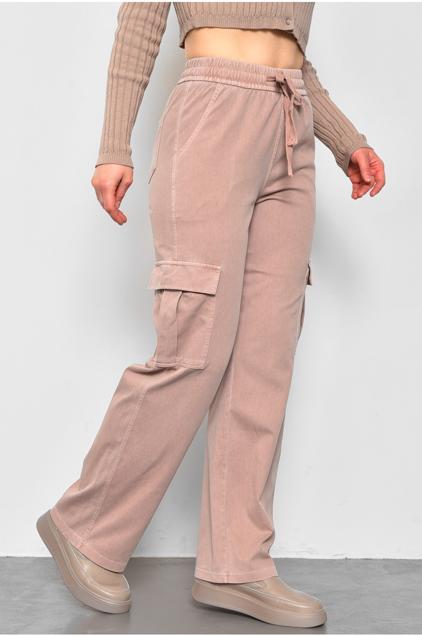 Штани жіночі напівбатальні пудрового кольору 560-4 176007