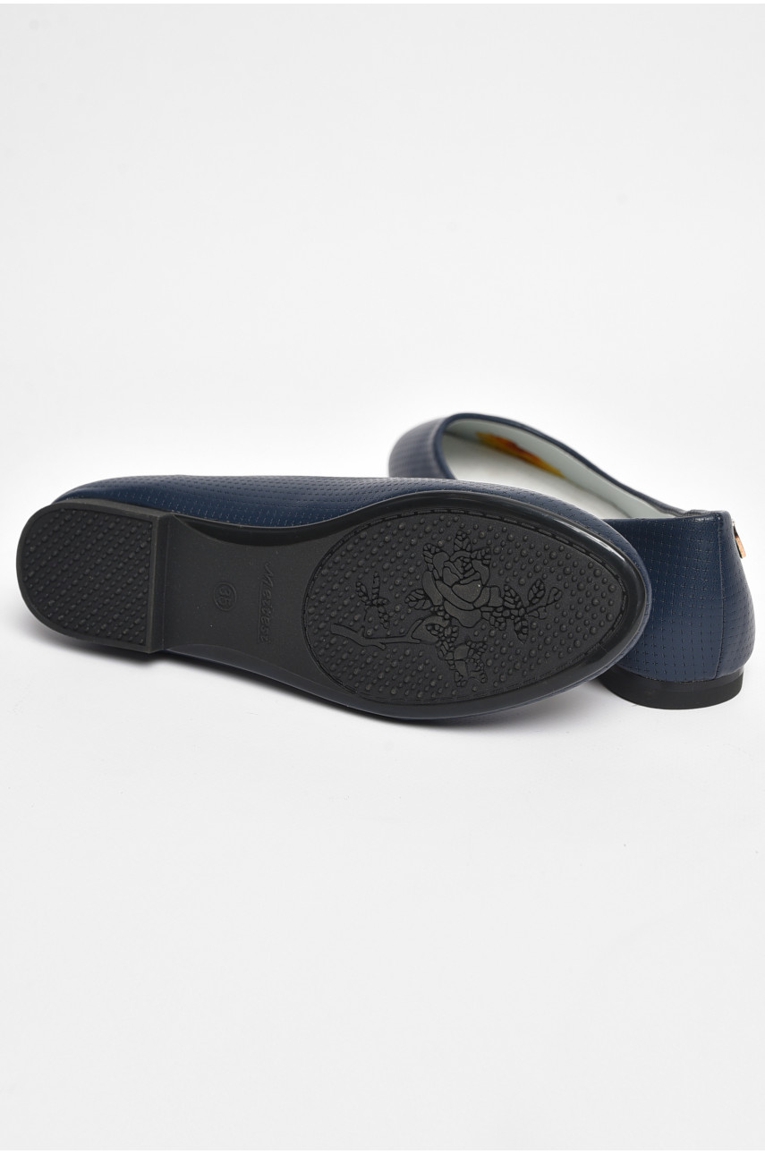 Балетки детские для девочки темно-синего цвета 8-2 176015