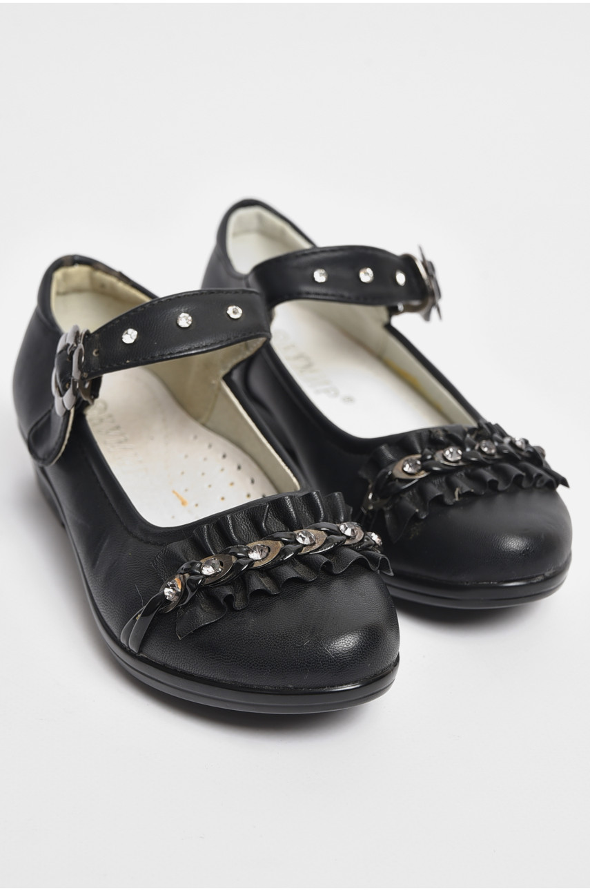 Туфли для девочки черного цвета МР378 176070