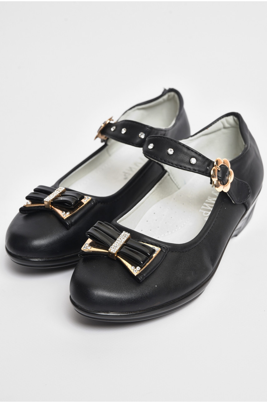 Туфлі для дівчинки чорного кольору МР377 176072