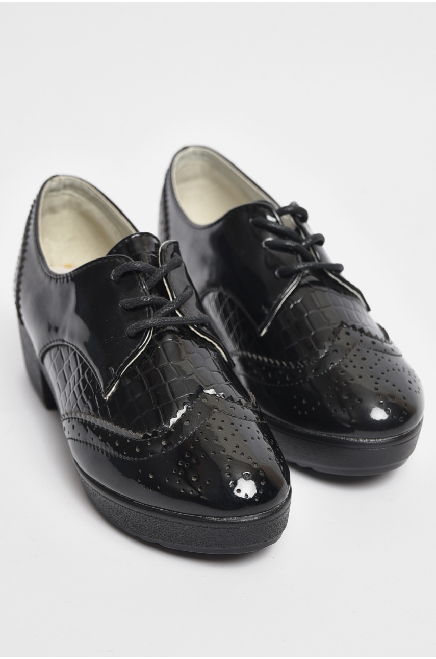 Туфлі для дівчинки чорного кольору 1-1 176085