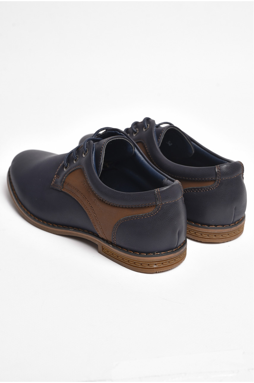 Туфли детские для мальчика темно-синего цвета 5888-1 176099