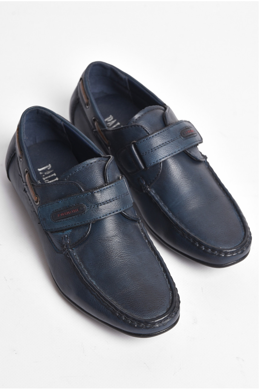 Туфли подростковые для мальчика темно-синего цвета 6270-1 176110