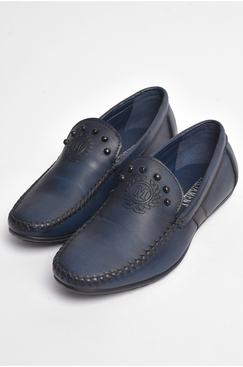 Туфлі підліткові для хлопчика темно-синього кольору 6273-1 176114