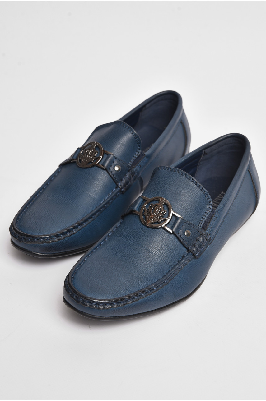Туфли подростковые для мальчика темно-синего цвета 6268-1 176123