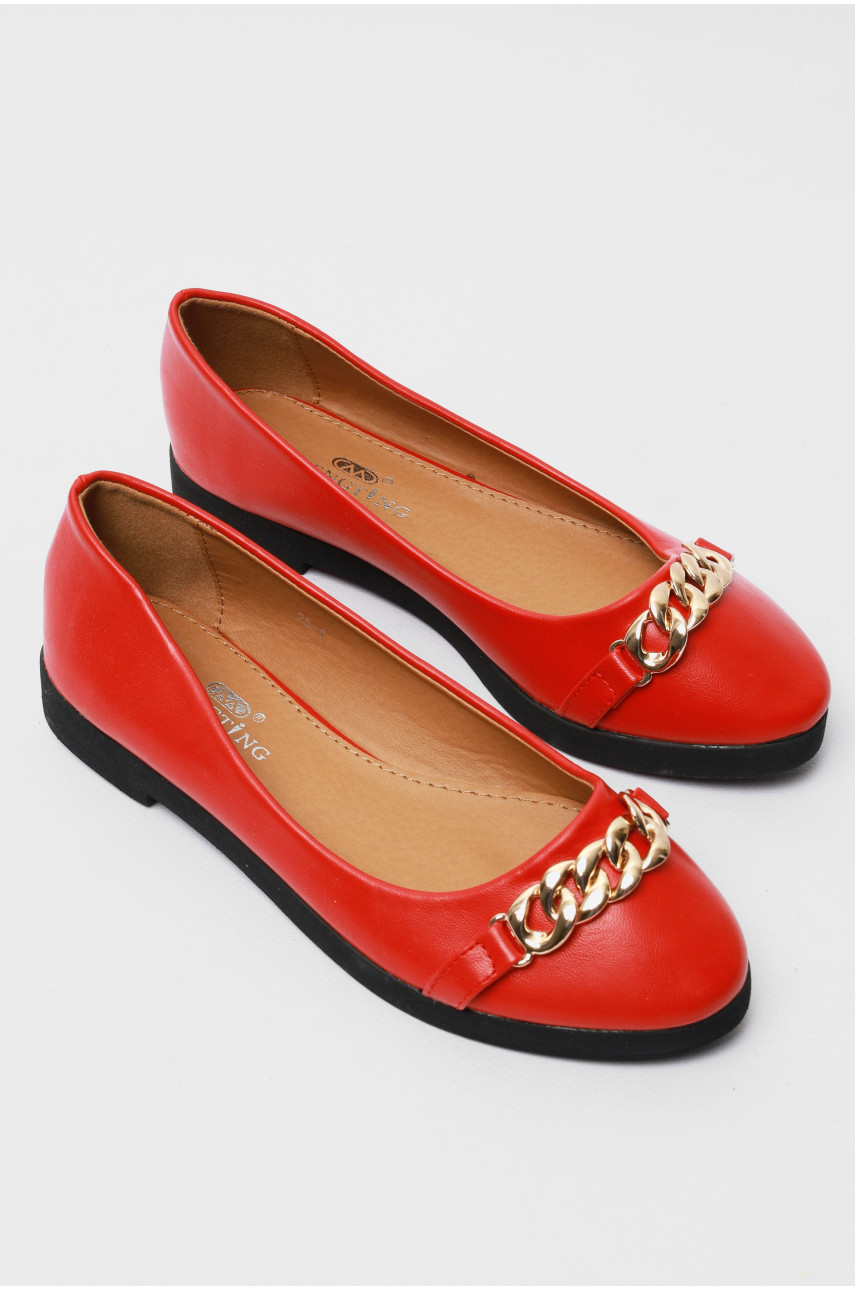 Балетки женские красного цвета 25-4 176187 Балетки женские красного цвета 25-4 176187