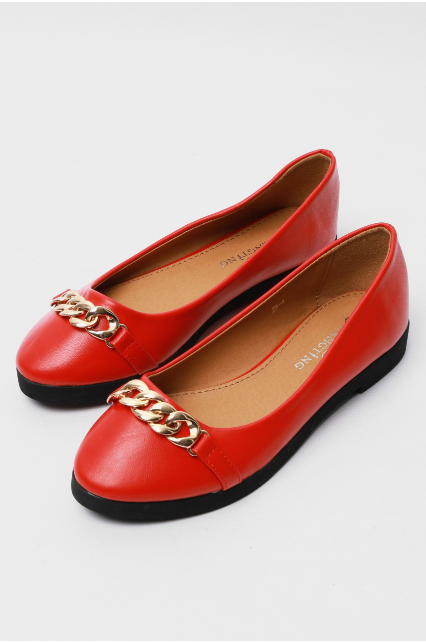 Балетки женские красного цвета 25-4 176187 Балетки женские красного цвета 25-4 176187