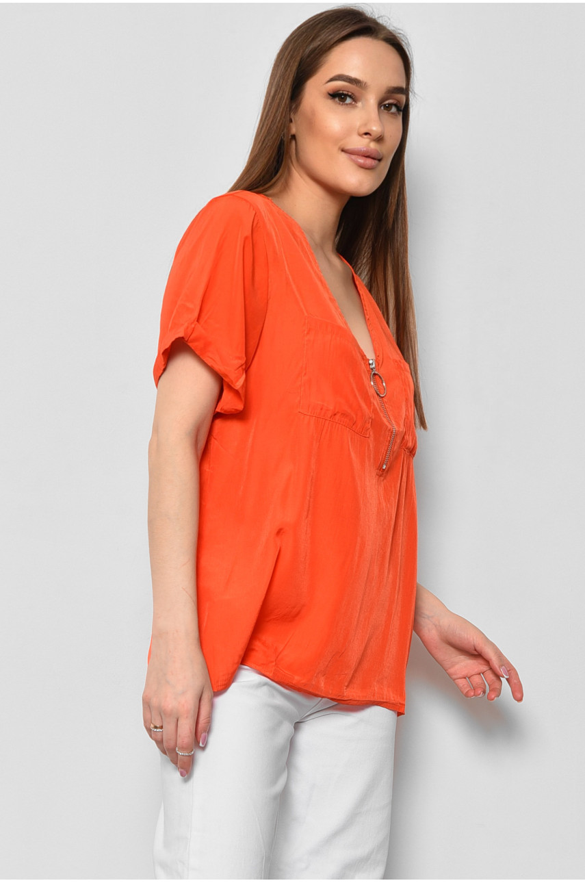 Блуза женская с коротким рукавом оранжевого цвета 6060 176210