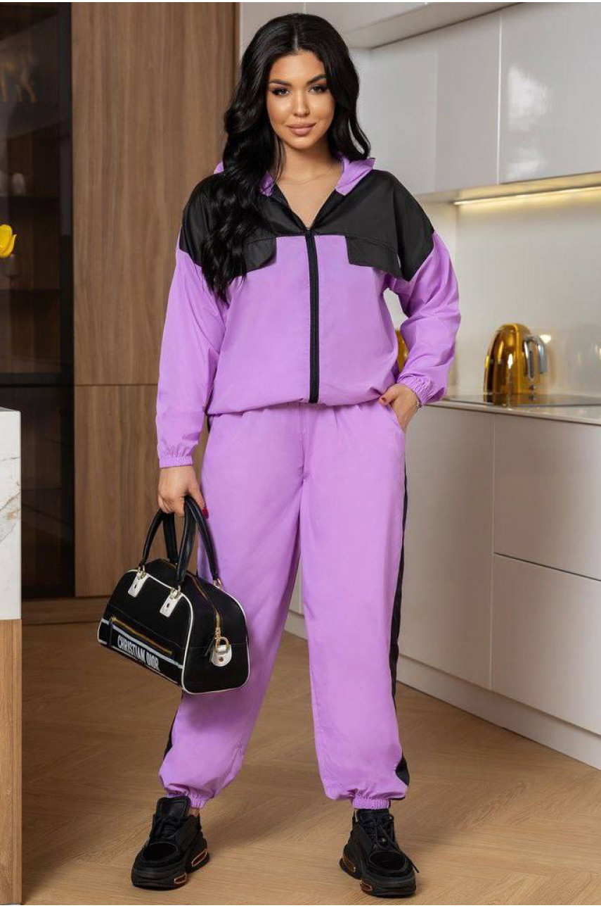 Спортивний костюм жіночий фіолетового кольору 7492 176246