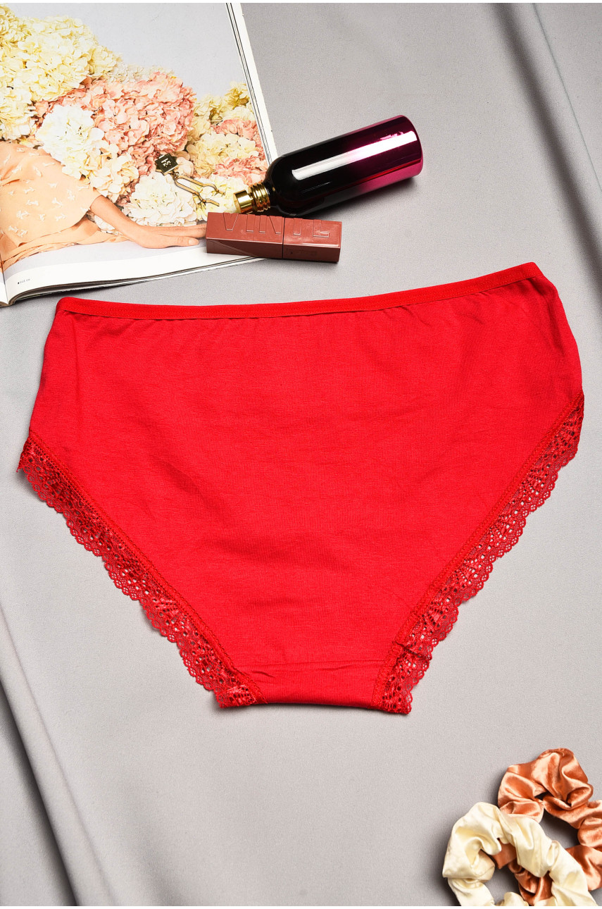 Трусы женские полубатальные красного цвета А30 176319