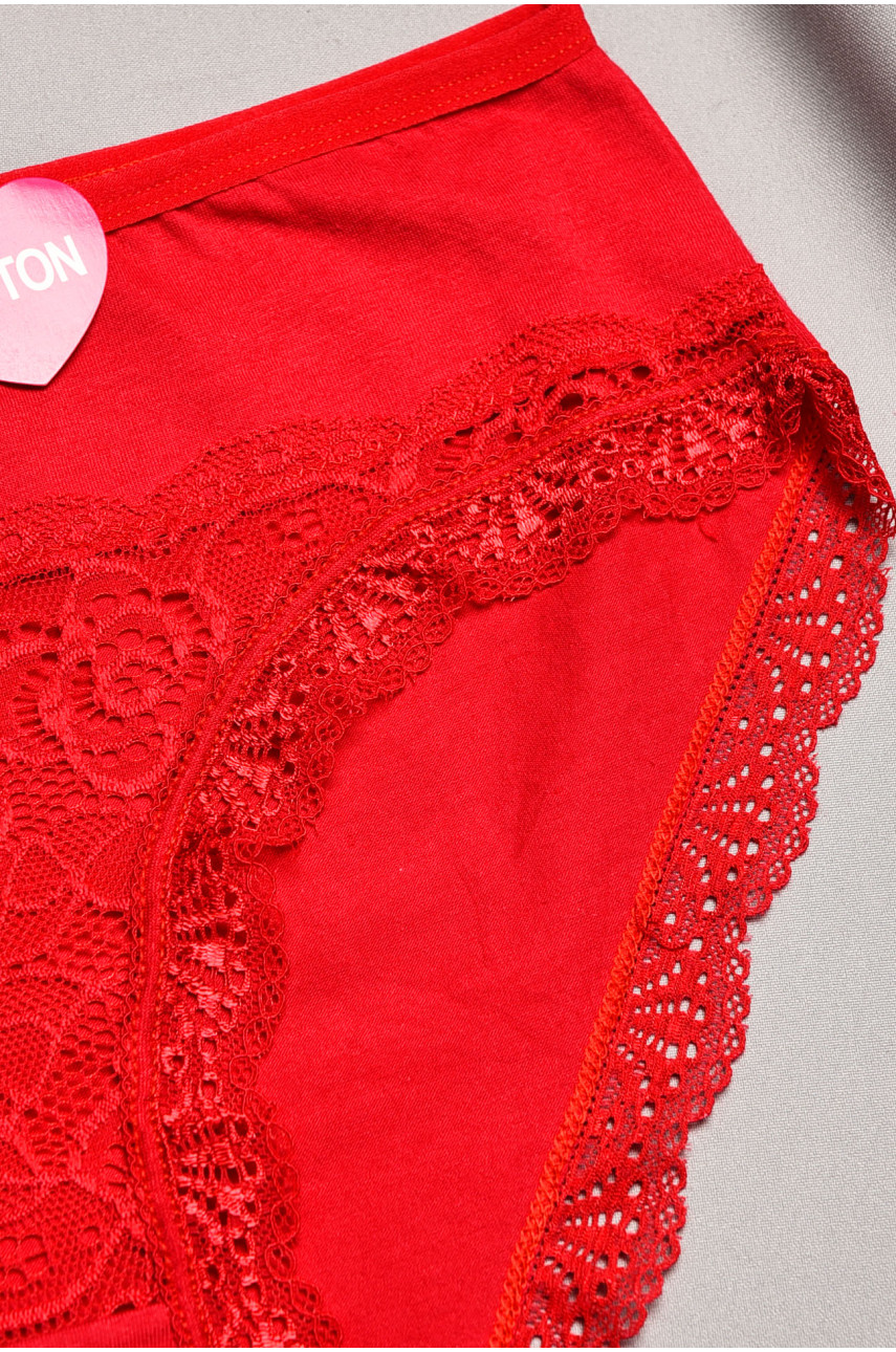 Труси жіночі напівбатальні червоного кольору А30 176319