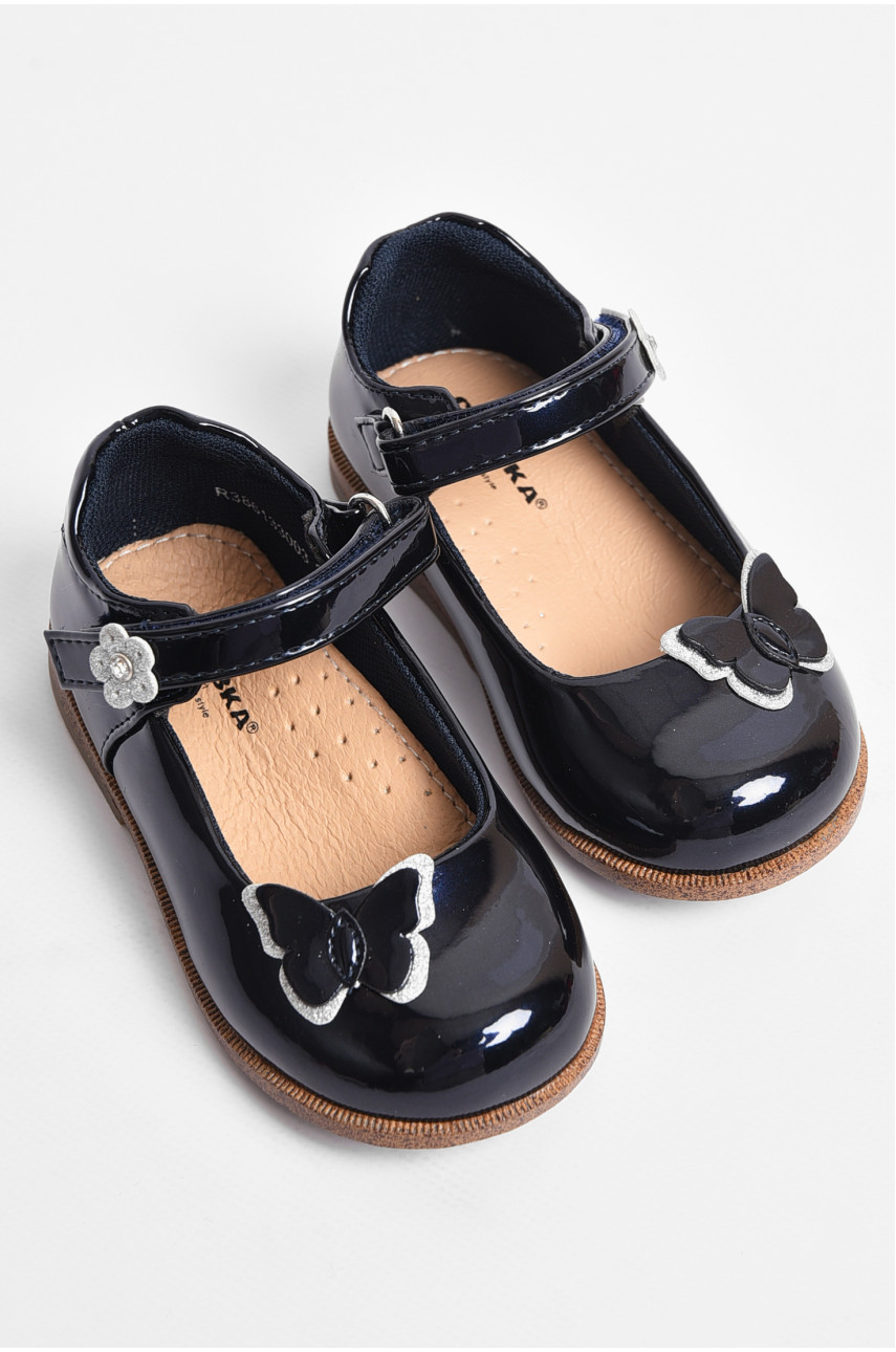 Туфли детские для девочки темно-синего цвета 330-03 176700